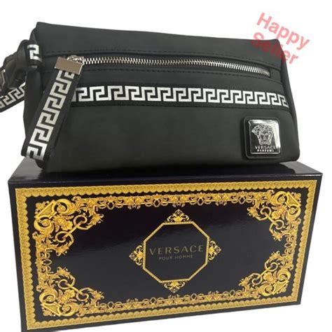 versace parfums toiletry bag|free versace bag with perfume.